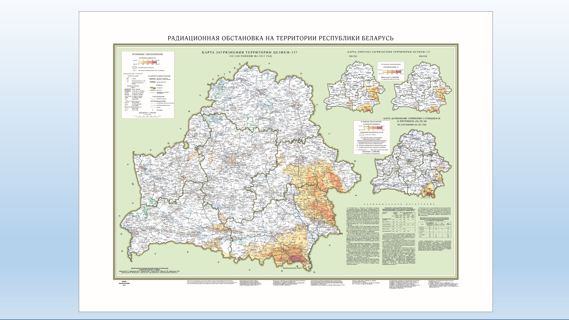 Карта загрязнения беларуси